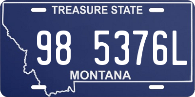 MT license plate 985376L