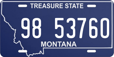 MT license plate 985376O