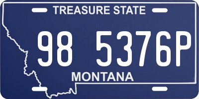 MT license plate 985376P
