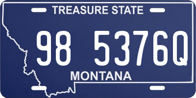 MT license plate 985376Q