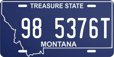 MT license plate 985376T