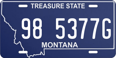 MT license plate 985377G