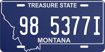 MT license plate 985377I