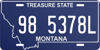 MT license plate 985378L
