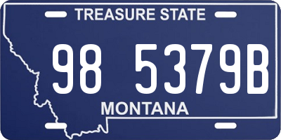 MT license plate 985379B