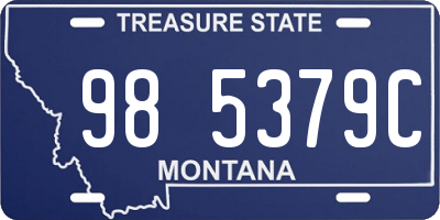 MT license plate 985379C