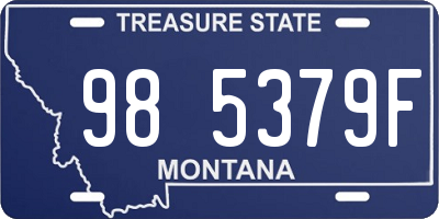 MT license plate 985379F