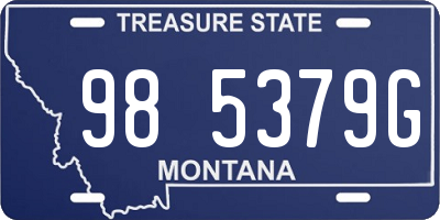 MT license plate 985379G