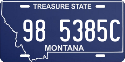 MT license plate 985385C