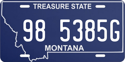 MT license plate 985385G