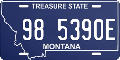 MT license plate 985390E