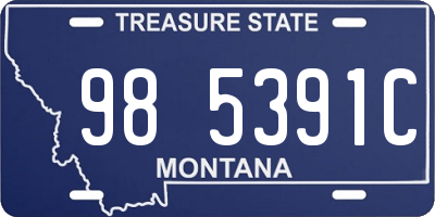 MT license plate 985391C