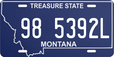 MT license plate 985392L