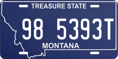 MT license plate 985393T
