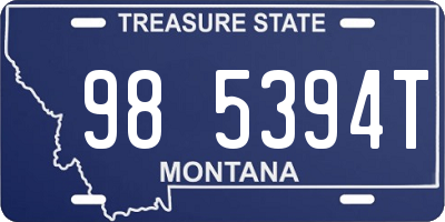 MT license plate 985394T