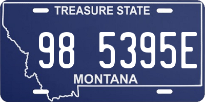 MT license plate 985395E