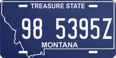 MT license plate 985395Z