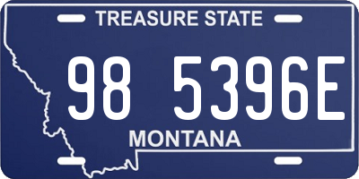 MT license plate 985396E
