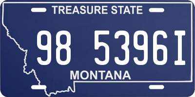 MT license plate 985396I