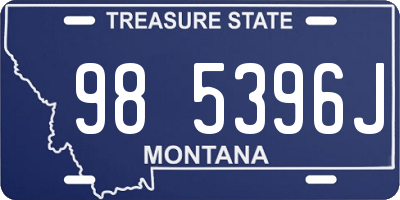 MT license plate 985396J