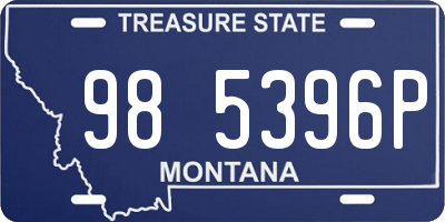 MT license plate 985396P
