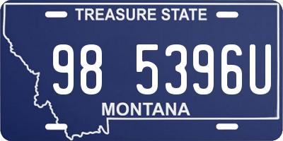 MT license plate 985396U