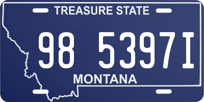 MT license plate 985397I