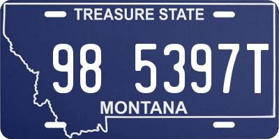 MT license plate 985397T
