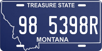 MT license plate 985398R