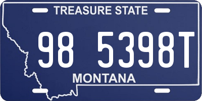 MT license plate 985398T