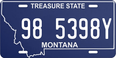MT license plate 985398Y