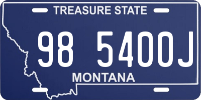 MT license plate 985400J
