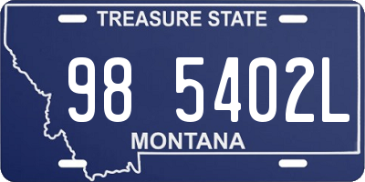 MT license plate 985402L