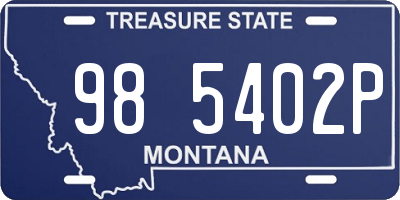 MT license plate 985402P