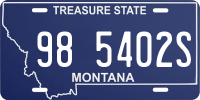 MT license plate 985402S