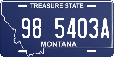 MT license plate 985403A
