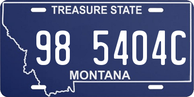 MT license plate 985404C
