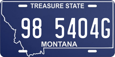 MT license plate 985404G