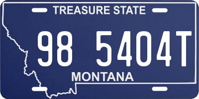 MT license plate 985404T