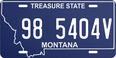MT license plate 985404V