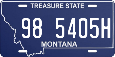 MT license plate 985405H