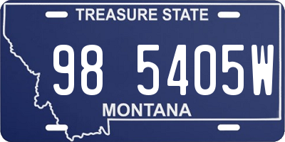 MT license plate 985405W