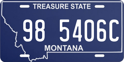 MT license plate 985406C