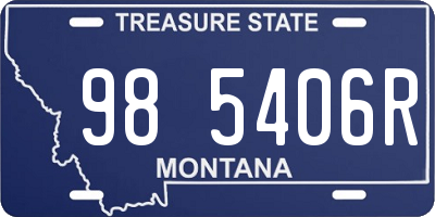 MT license plate 985406R