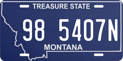 MT license plate 985407N