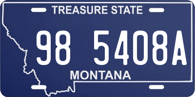 MT license plate 985408A