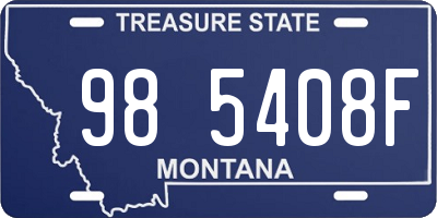 MT license plate 985408F