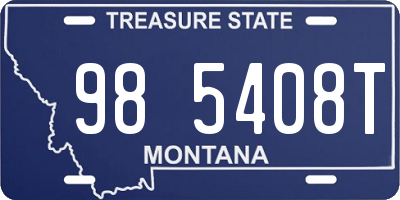 MT license plate 985408T