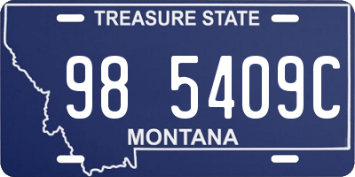 MT license plate 985409C