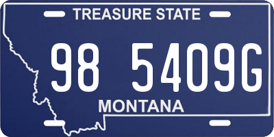 MT license plate 985409G